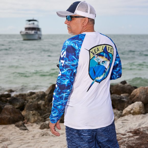 LIVSTAK Other - LIVSTAK  MARLIN SEALIFE,  Outdoor Sun Protection Quick Dry T-Shirt,  UPF 50